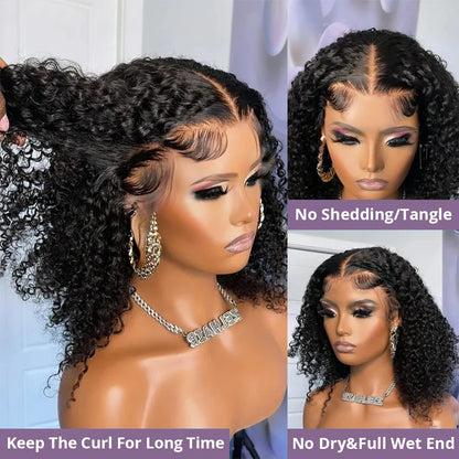 Water Wave Bob HD Glueless Lace Front Wig