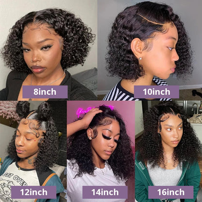 Water Wave Bob HD Glueless Lace Front Wig