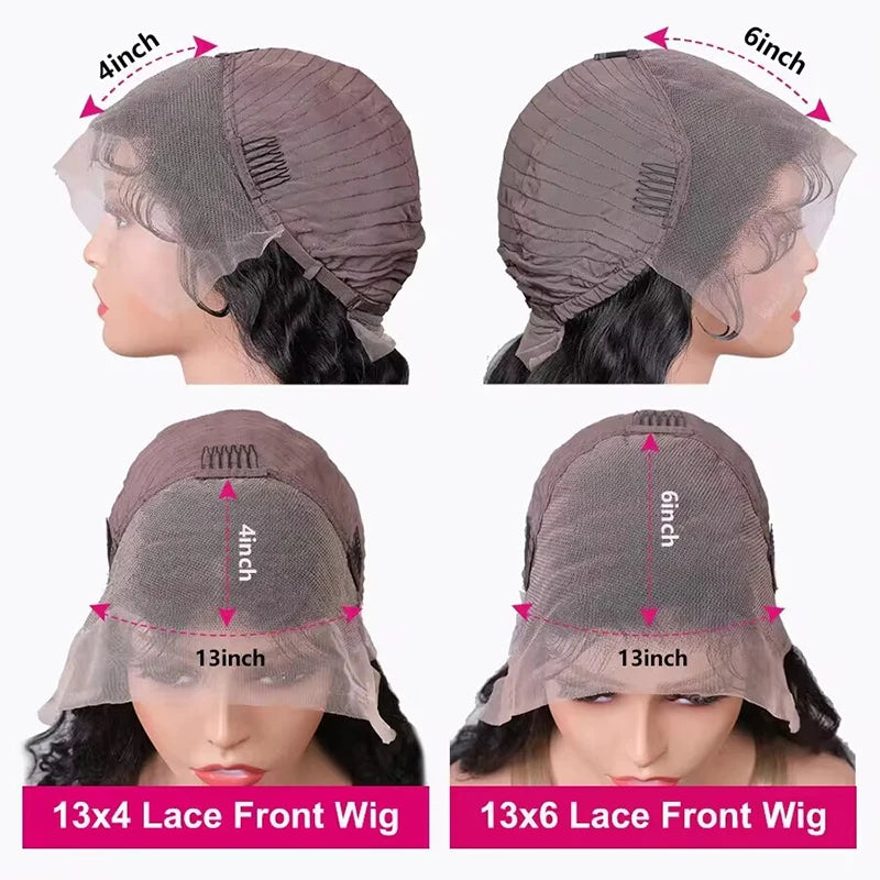 Malaysian Human Hair Bone Straight HD Glueless Lace Front Wig